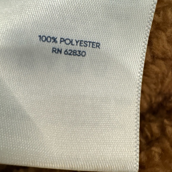 Lands End Womens Brown Quarter Zip Teddy Bear Fleece Jacket XL SOFT Pockets - Picture 10 of 10